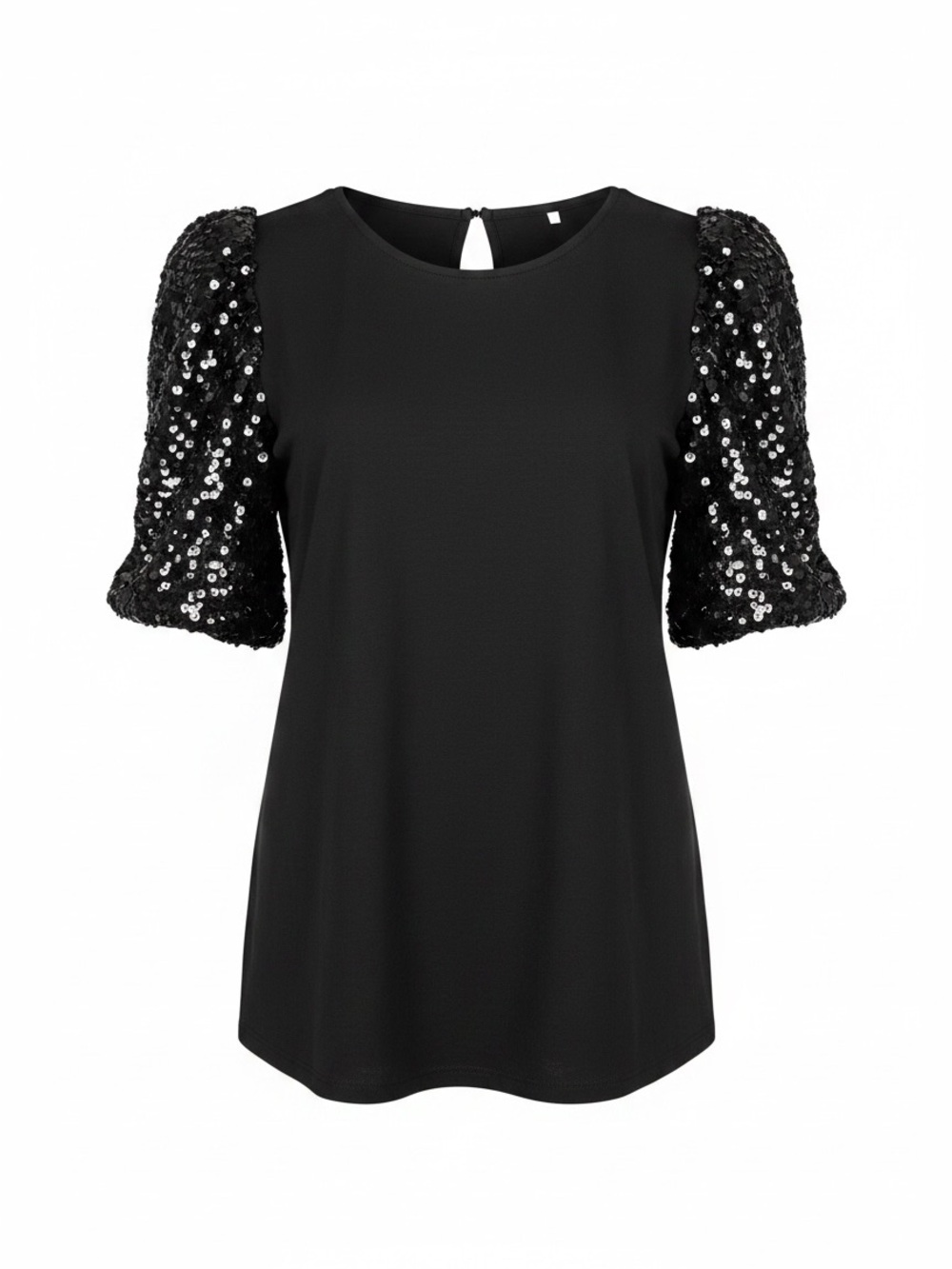 Maurices Black Puff Sleeve Sequin Top - Size 1X, NWT